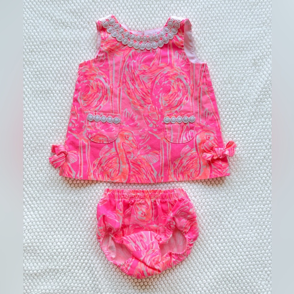 Lilly Pulitzer Infant Shift Dress with matching Bloomers 3-6 months